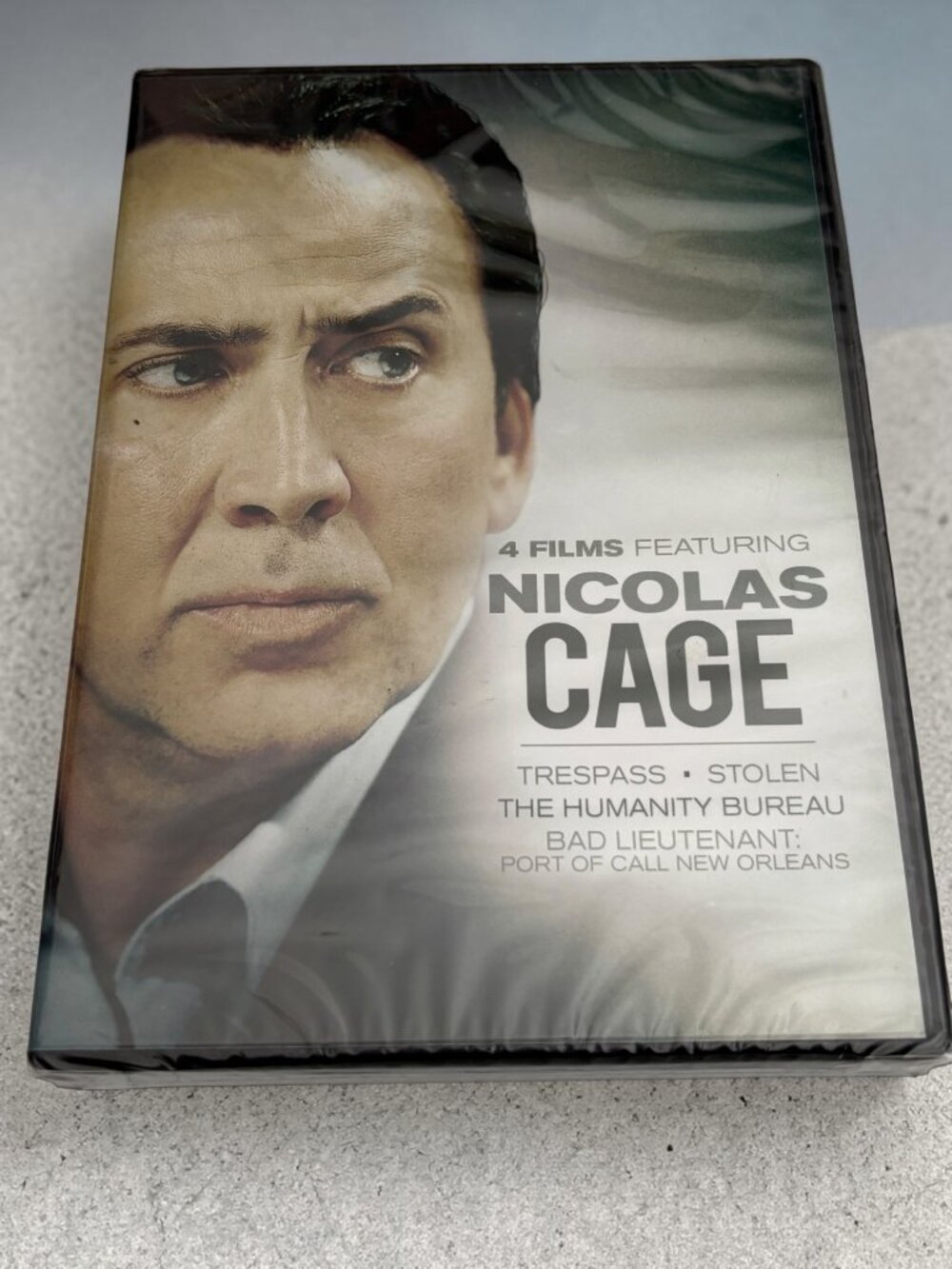 4 Films Featuring Nicolas Cage DVD - Trespass Stolen The Humanity Bureau Bad Lie